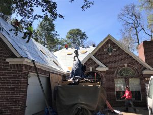 Starting New Roof in The Woodlands, Texas.