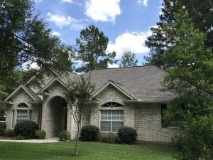 New Roof Replacement in Magnolia Texas from Hail Damage with GAF Timberline Shingles Installed by the Magnolia Roofer GAF Factory Certified Roofing Contractor.